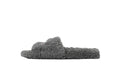 Balenciaga Coke Label Furry Slides Grey 654261 W2DO1 1596